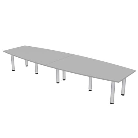 Skutchi Designs 45 in W, 120 in L, 29 in H, Engineered Wood Top, Grey HAR-BOT-46119-PT-01